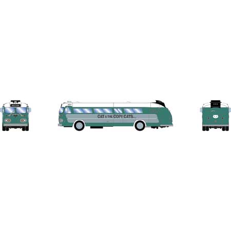 Athearn 29074 HO Scale Intercity Bus - Band On Tour Cat and the Copy Cats