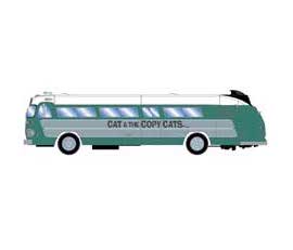 Athearn 29074 HO Scale Intercity Bus - Band On Tour Cat and the Copy Cats