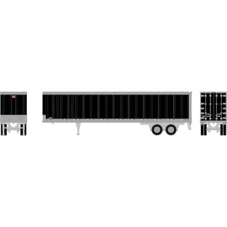 Athearn 29078 HO Scale 45' Smooth Side Trailer Owner Operator Black