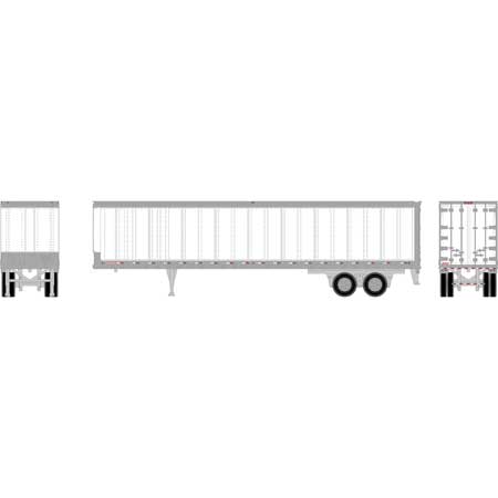Athearn 29079 HO Scale 45' Smooth Side Trailer Owner Operator White