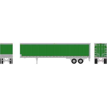 Athearn 29080 HO Scale 45' Smooth Side Trailer Owner Operator Green