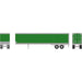 Athearn 29080 HO Scale 45' Smooth Side Trailer Owner Operator Green