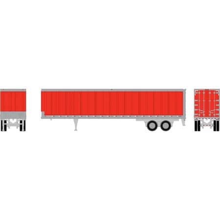 Athearn 29081 HO Scale 45' Smooth Side Trailer Owner Operator Red