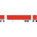 Athearn 29081 HO Scale 45' Smooth Side Trailer Owner Operator Red