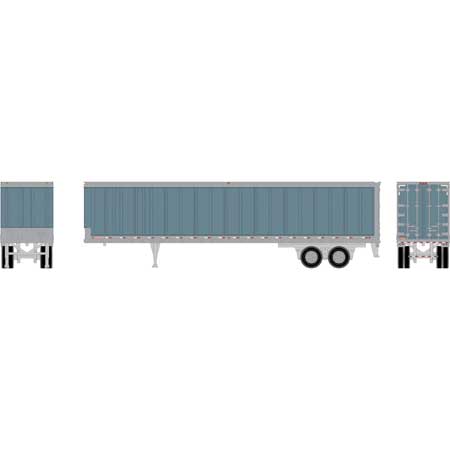 Athearn 29082 HO Scale 45' Smooth Side Trailer Owner Operator Metallic Blue