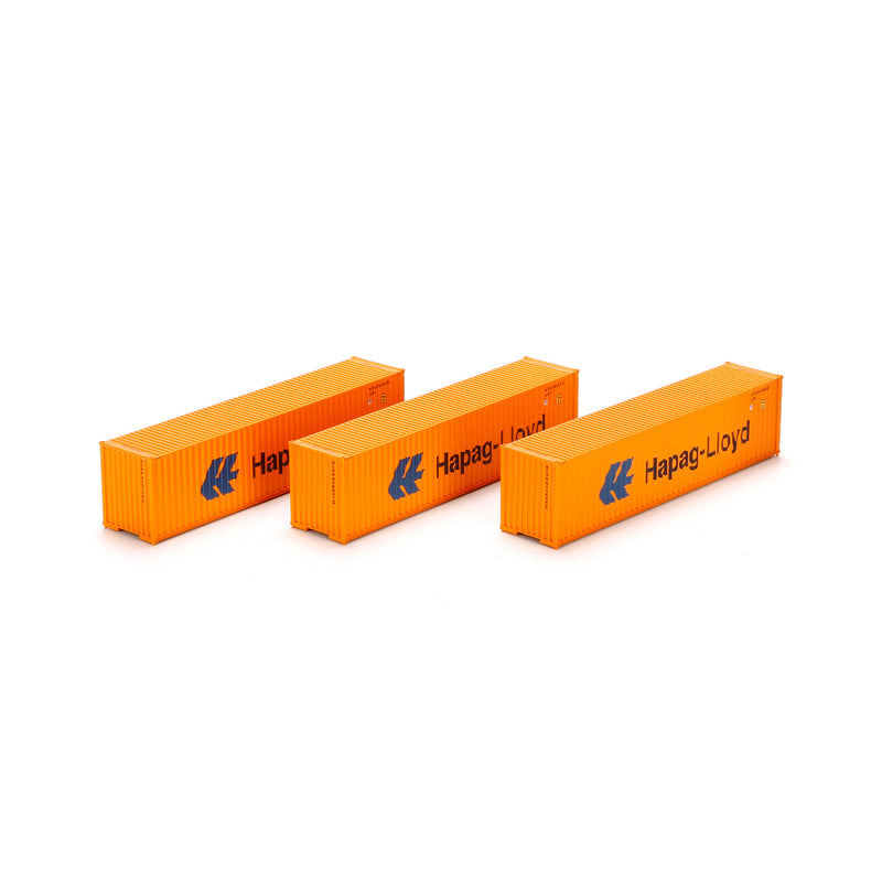 Athearn 29160 HO Scale 40' High Cube Container Hapag-Lloyd HLXU 3 Pack