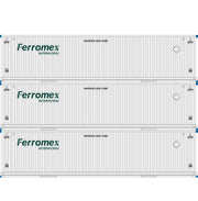 Athearn 29366 HO Scale 53' Jindo Intermodal Container Ferromex FXEU 3-Pack #2