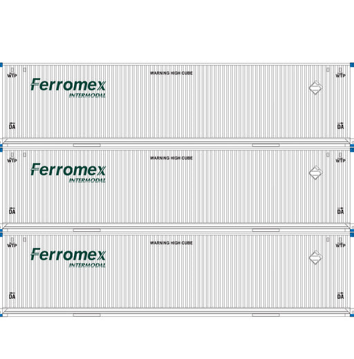 Athearn 29366 HO Scale 53' Jindo Intermodal Container Ferromex FXEU 3-Pack #2