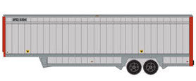 Athearn 29442 HO Scale 40' Drop Sill Parcel Trailer UPS/Red Stripes #2
