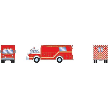 Athearn 29475 HO Scale Ford C Rescue Truck Rural Fire District HAZMAT 3