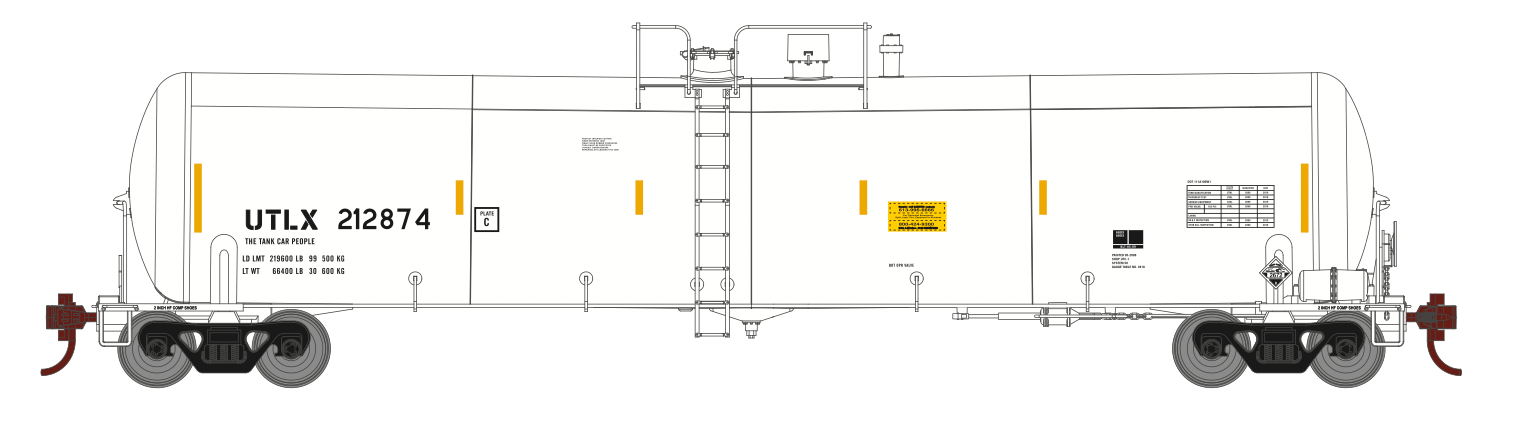 Athearn 29926 HO Scale 30,000 Gallon Ethanol Tank Car White ULTX 3 Pac ...