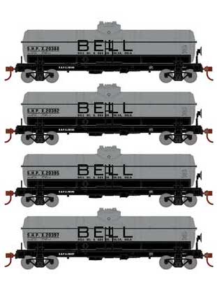 Athearn 3385 HO Scale Single Dome Tank Car Bell Oil SHPX