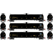 Athearn 3571 N Scale 33,000 Gallon Tank Car "Early" UTLX 3 Pack #1