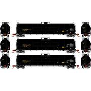 Athearn 3574 N Scale 33,000 Gallon Tank Car "Flat Panel" UTLX 3 Pack #2
