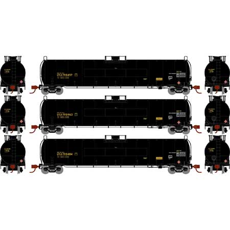 Athearn 3574 N Scale 33,000 Gallon Tank Car "Flat Panel" UTLX 3 Pack #2