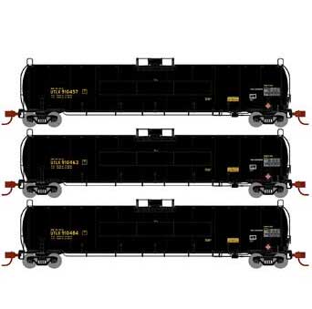 Athearn 3574 N Scale 33,000 Gallon Tank Car "Flat Panel" UTLX 3 Pack #2