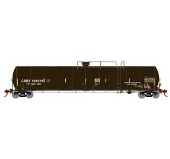 Athearn 3576 N Scale 33,000 Gallon Tank Car GBRX 704978