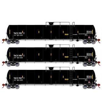 Athearn 3580 N Scale 33,000 Gallon Tank Car TACX 3 Pack
