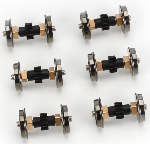 Athearn 40028 40" Locomotive Wheel Assemblys with Gears 6 Pack