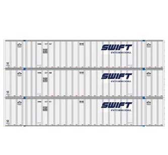 Athearn 40122 HO Scale 53' Stoughton Intermodal Container Swift SWRU 3 Pack #1