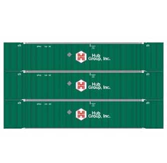 Athearn 40124 HO Scale 53' Stoughton Intermodal Container HUB Group UPHU 3 Pack #1