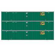 Athearn 40126 HO Scale 53' Stoughton Intermodal Container EMP WMHU 3 Pack #1