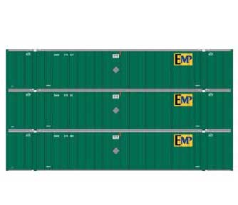 Athearn 40126 HO Scale 53' Stoughton Intermodal Container EMP WMHU 3 Pack #1