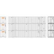 Athearn 40128 HO Scale 53' Stoughton Intermodal Container Schneider National SNLU 3 Pack #1