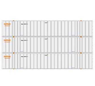 Athearn 40130 HO Scale 53' Stoughton Intermodal Container Optimodal SNLU 3 Pack #1