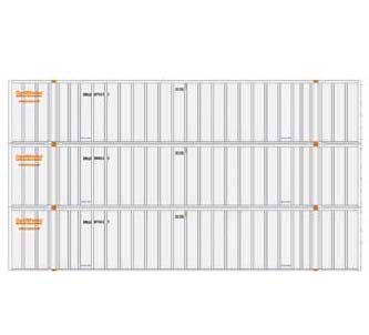Athearn 40131 HO Scale 53' Stoughton Intermodal Container Optimodal SNLU 3 Pack #2
