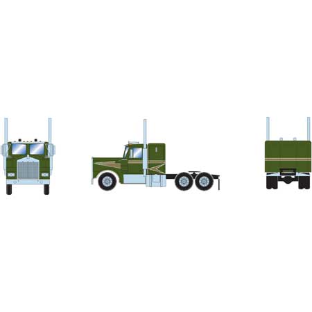 Athearn 41046 HO Scale Kenworth Tractor Green and Gold