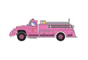 Athearn 4639 HO Scale Pink Ford F-850 Fire Truck