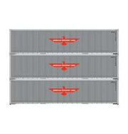 Athearn 63385 HO Scale 40' Smooth Side Container American President Line APL 3 Pack #1