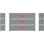 Athearn 63386 HO Scale 40' Smooth Side Container American President Line APL 3 Pack #2