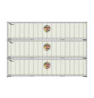 Athearn 63387 HO Scale 40' Smooth Side Container American Mail Line AML 3 Pack #1