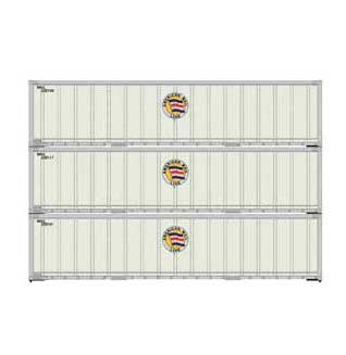 Athearn 63388 HO Scale 40' Smooth Side Container American Mail Line AML 3 Pack #2