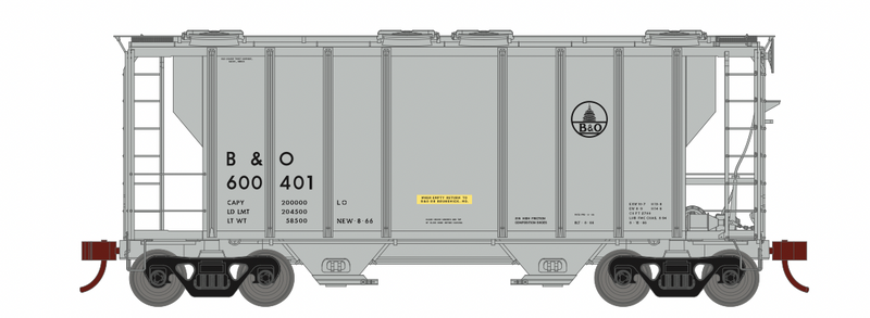 Athearn 63808 HO Scale PS-2 2600 Covered Hopper Baltimore & Ohio B&O 600409