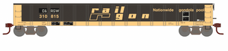 Athearn 6625 N Scale 52' Mill Gondola Ex-Railgon Rio Grande D&RGW 310815 (Primed for Grime)