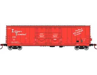 Athearn 67712 HO Scale RTR 50' Evans Double Door Boxcar Illinois Terminal ITC 911