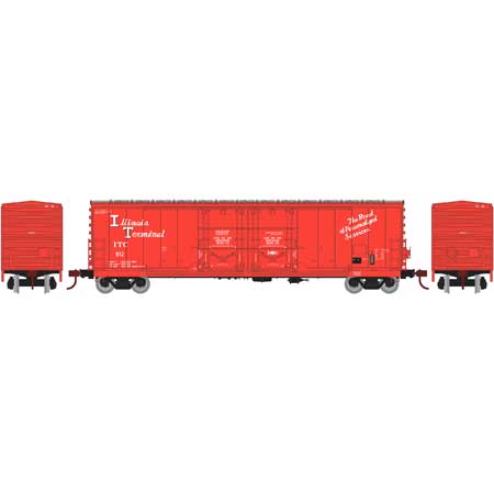 Athearn 67713 HO Scale RTR 50' Evans Double Door Boxcar Illinois Terminal ITC 912