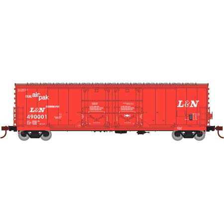 Athearn 67714 HO Scale RTR 50' Evans Double Door Boxcar Louisville & Nashville L&N 490001