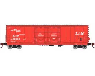 Athearn 67715 HO Scale RTR 50' Evans Double Door Boxcar Louisville & Nashville L&N 490008