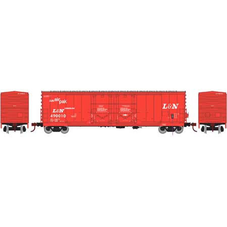 Athearn 67716 HO Scale RTR 50' Evans Double Door Boxcar Louisville & Nashville L&N 490010