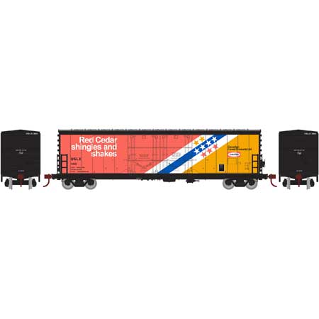 Athearn 67720 HO Scale RTR 50' Evans Double Door Boxcar CanFor USLX 389