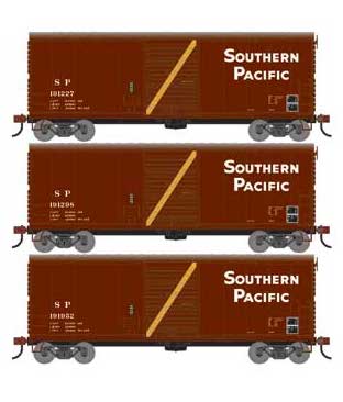 Athearn 67738 HO Scale RTR 40' Modernized Boxcar Southern Pacific SP 3 Pack