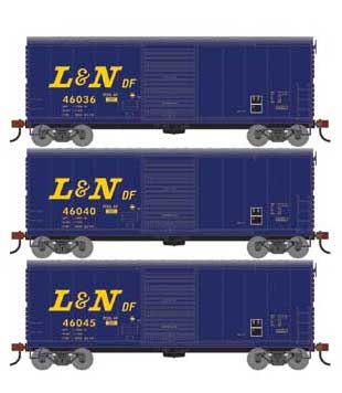 Athearn 67747 HO Scale RTR 40' Modernized Boxcar Louisville & Nashville L&N 3 Pack