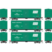 Athearn 67753 HO Scale RTR 40' Modernized Boxcar Penn Cental PC 3 Pack