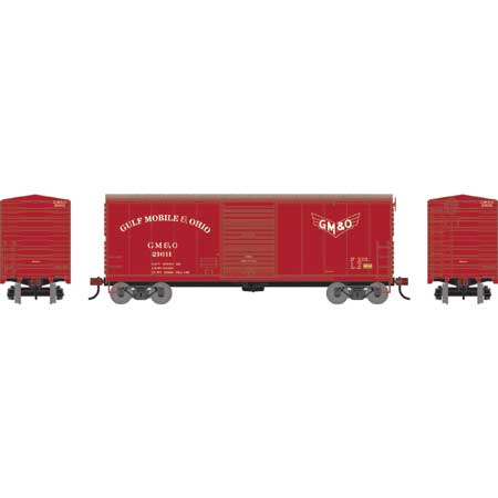 Athearn 67755 HO Scale RTR 40' Modernized Boxcar Gulf Mobile Ohio GM&O 21611