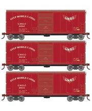 Athearn 67756 HO Scale RTR 40' Modernized Boxcar Gulf Mobile Ohio GM&O 3 Pack