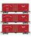 Athearn 67756 HO Scale RTR 40' Modernized Boxcar Gulf Mobile Ohio GM&O 3 Pack